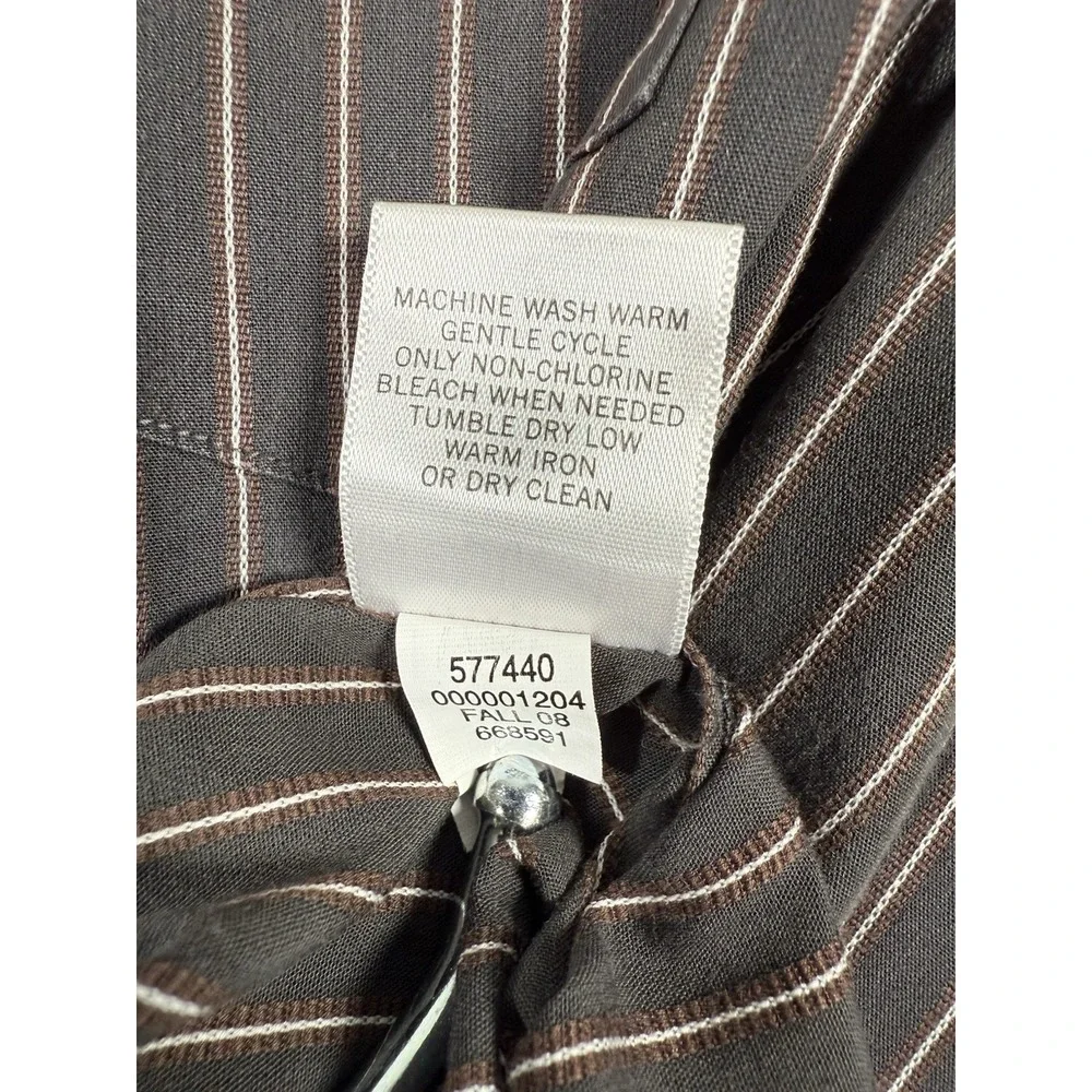 Banana Republic XL Shirt Men Button Down Striped  Brown‎ Business